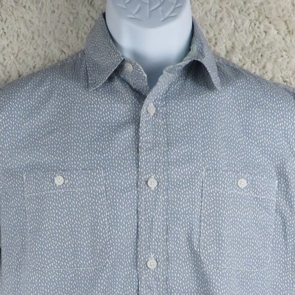 Alexander Julian* Men's Short Sleeve Button Down Curved Hem Pocket Shirt~ Small - Picture 5 of 12